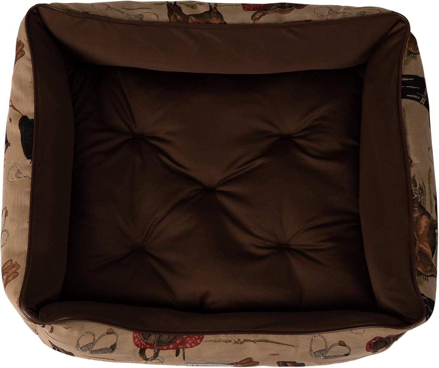 Pawluxe Equestrian Tapestry Bolster Dog Bed