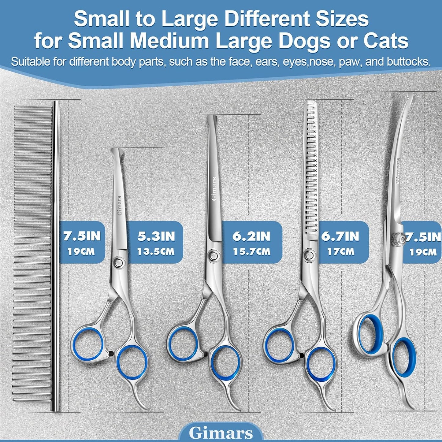 Pawluxe 6-in-1 Titanium Grooming Scissors Set