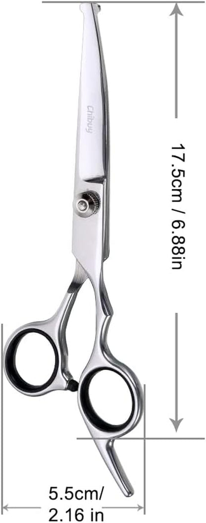 Pawluxe Curved Grooming Scissors with Round Tips