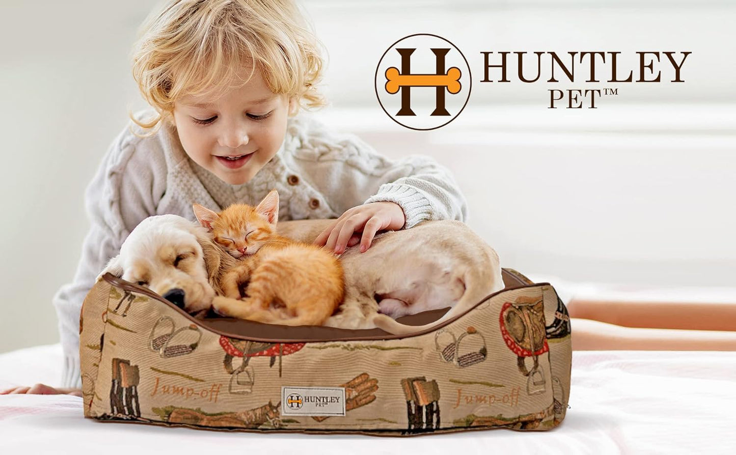 Pawluxe Equestrian Tapestry Bolster Dog Bed