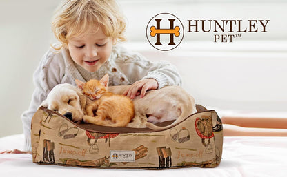 Pawluxe Equestrian Tapestry Bolster Dog Bed