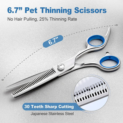 Pawluxe 6-in-1 Titanium Grooming Scissors Set