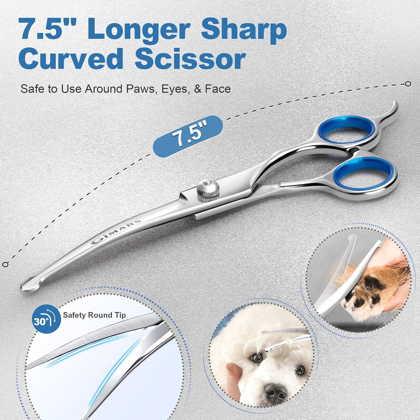 Pawluxe 6-in-1 Titanium Grooming Scissors Set