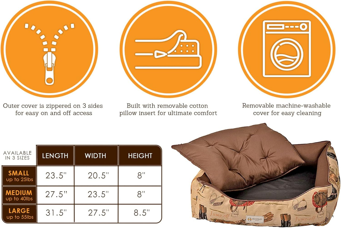 Pawluxe Equestrian Tapestry Bolster Dog Bed