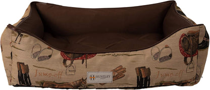 Pawluxe Equestrian Tapestry Bolster Dog Bed
