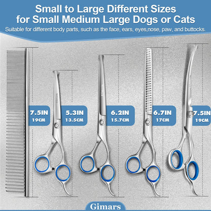 Pawluxe 6-in-1 Titanium Grooming Scissors Set