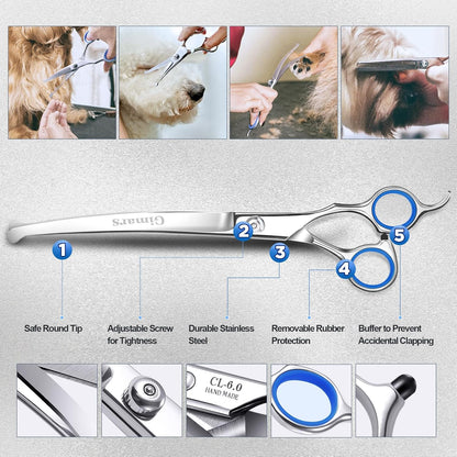 Pawluxe 6-in-1 Titanium Grooming Scissors Set